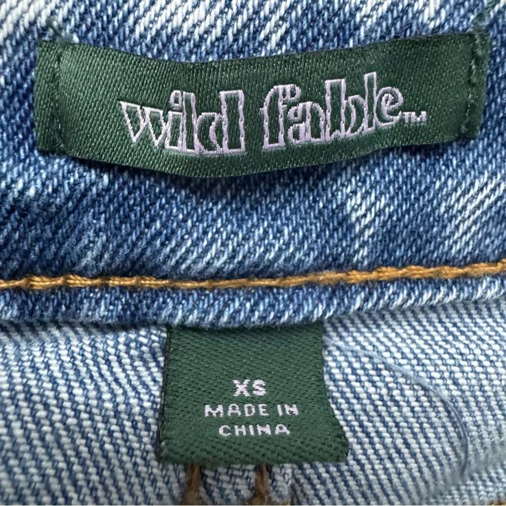 Wild Fable Denim Cargo Midi Skirt High Rise Y2K Utility Streetwear - Picture 5 of 7